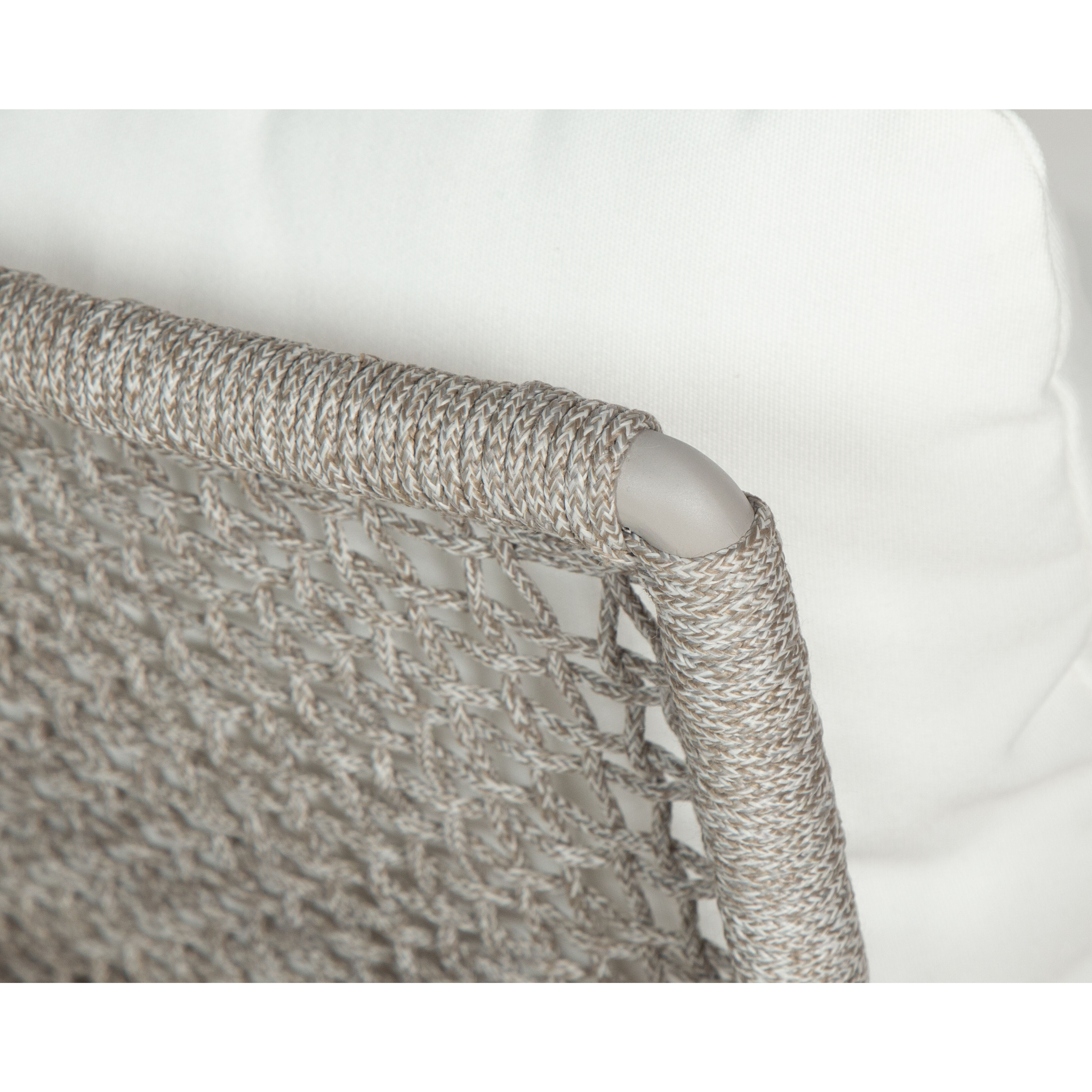 Bari Natural / Stinson White Outdoor Lounge Chair